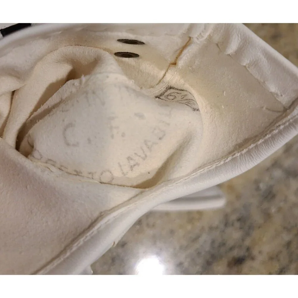 New? Vtg Size S 6.5 White Soft Leather Formal 8.5